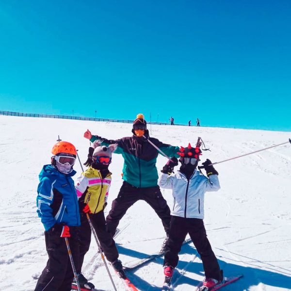 Clase particular esquí tres personas Sierra Nevada